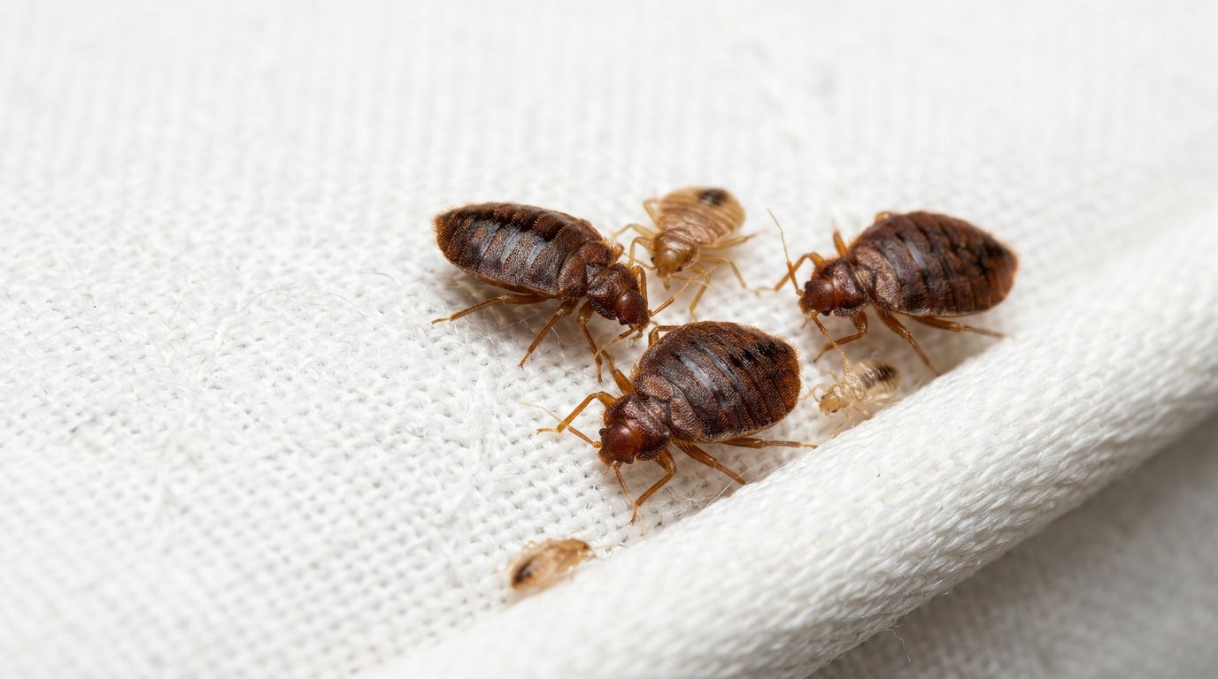 Bed bugs on a mattress — bed bug control in Kenya